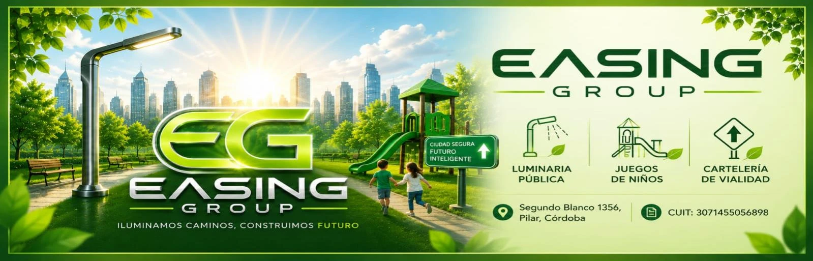 Easing Group: luminaria pública, juegos de niños y cartelería de vialidad